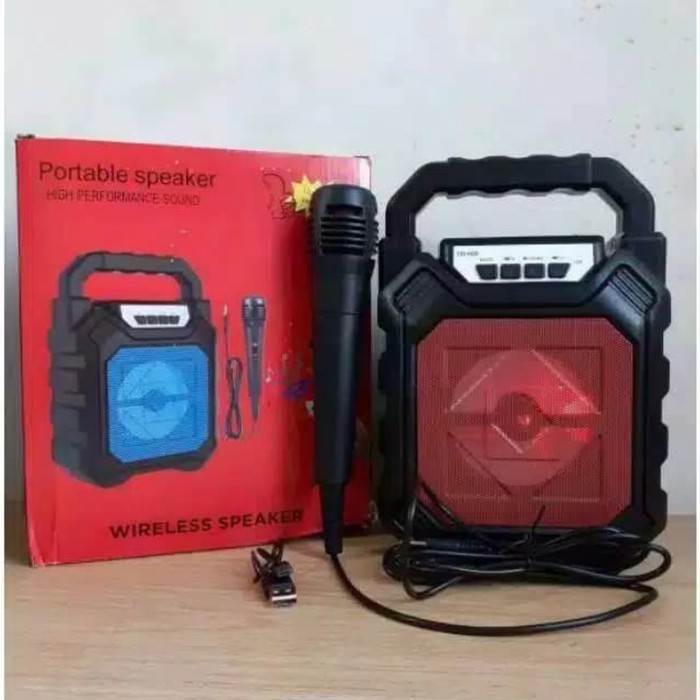 [TERMURAH] SPEAKER PORTABLE 668 + MIC KARAOKE BLUETOOTH YD668 / SPEAKER 668 BLUETOOTH