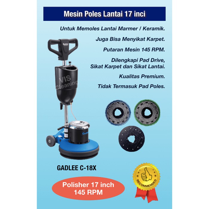 Polisher 17 inch 145 RPM Gadlee C-18X