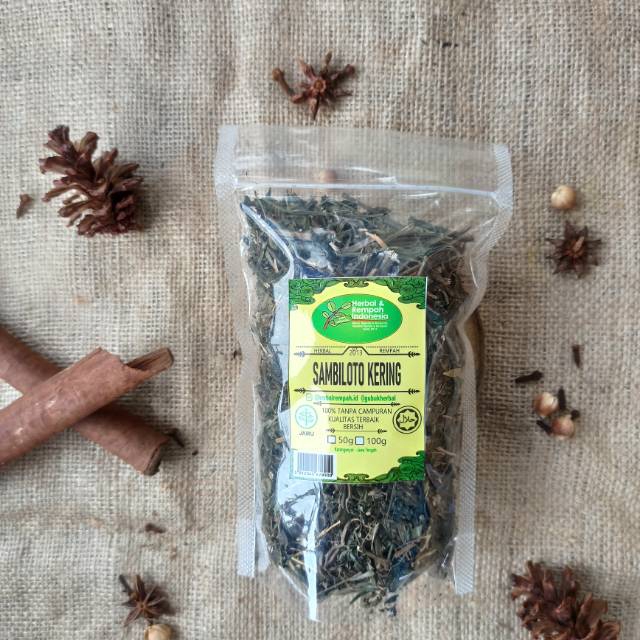 

Sambiroto Sambiloto Kering - 100 GR / REMPAH / JSR / 100% MURNI