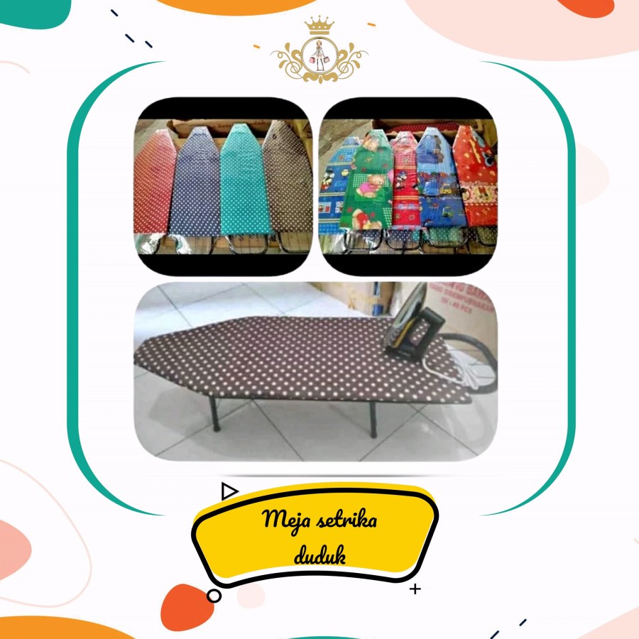 MEJA SETRIKA DUDUK/MEJA SETRIKA LIPAT POLKADOT