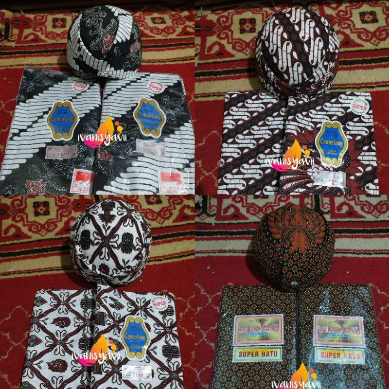 Set Jarik Instan + Blangkon, MOTIF LENGKAP