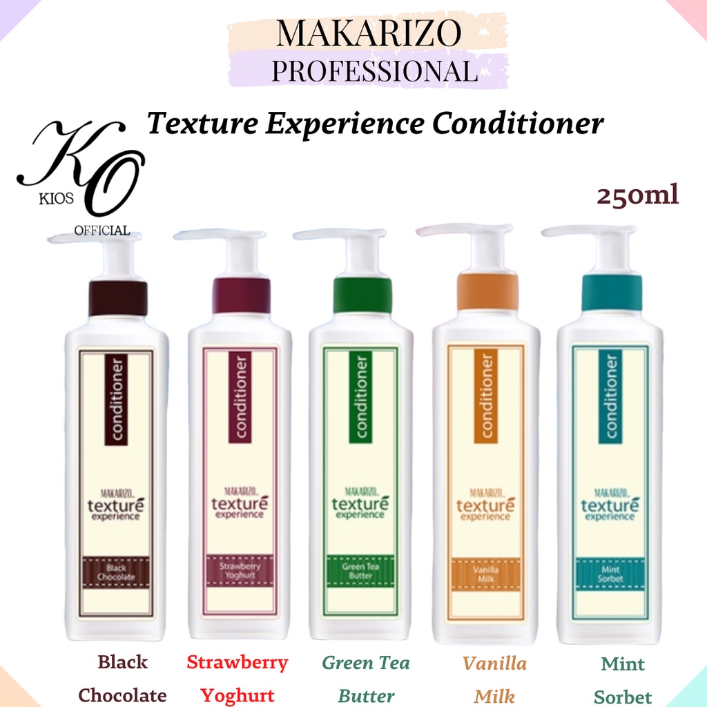 Makarizo Professional Texture Experience Shampoo &amp; Conditioner 250ml / Strawberry Yoghurt / Black Chocolate / Vanila Milk / Green Tea Butter