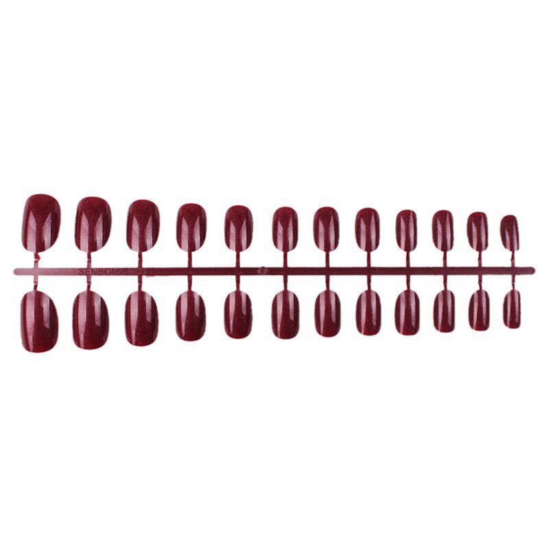 KUKU PALSU OVAL GLOSSY 24 PCS STYLE CASUAL / FAKE NAIL