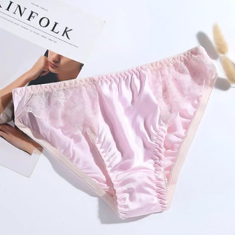 BRENDED PREMIUM EROPA cd briefs wanita kain satin susu glosy