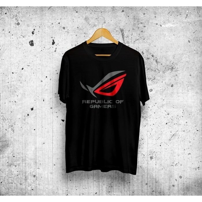 kaos Tshirt Baju Combed 30S Distro ROG Republic Of Gamers