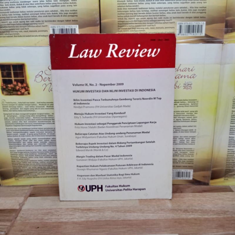 

BUKU ORIGINAL - LAW REVIEW VOL IX NO 2 NOV 2009