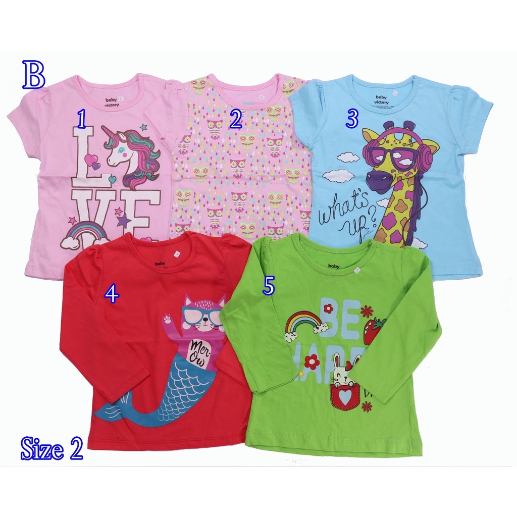 KAOS ANAK PEREMPUAN BABY VICTORY USIA 6NLN - 4TH