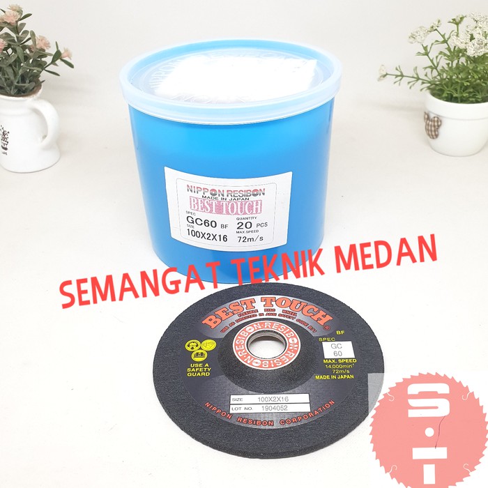 BATU GC GERINDA GURINDA POLES KACA GRANITE FLEXIBLE 60 NIPPON RESIBON