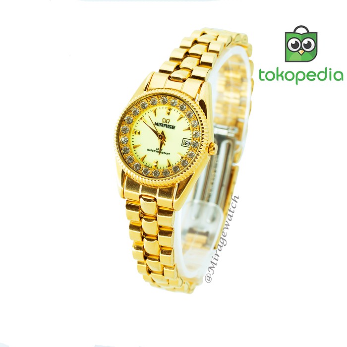Mirage Jam Tangan Wanita Rx tgl Gold L pR 1580