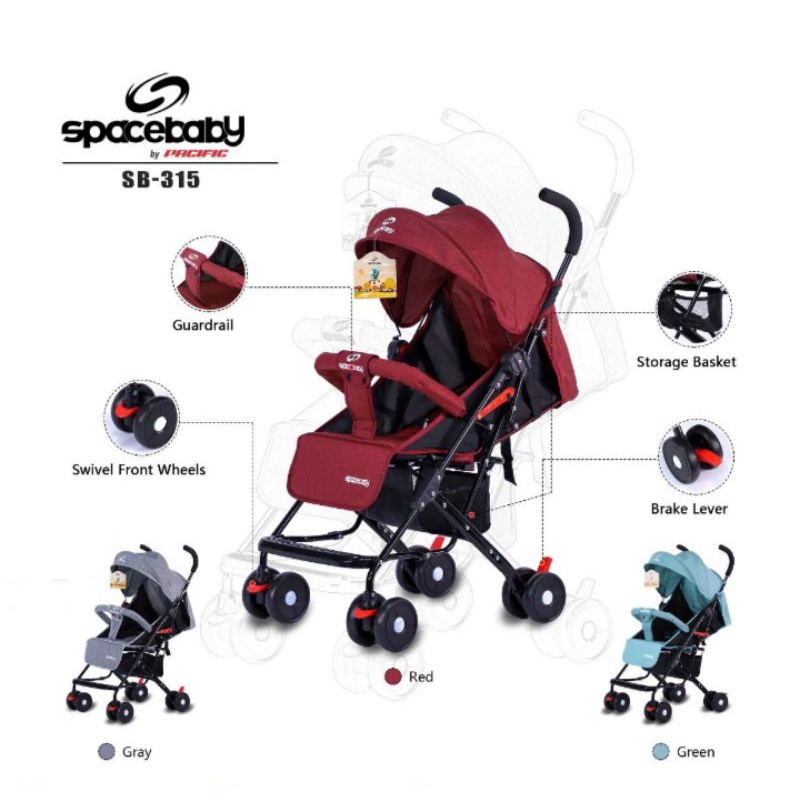 (FREE KARDUS BUBBLE WRAP)Stroller kereta dorong bayi spacebaby /SB 315/SB 316/Sb207/SB-204/SB 203/SB 5012