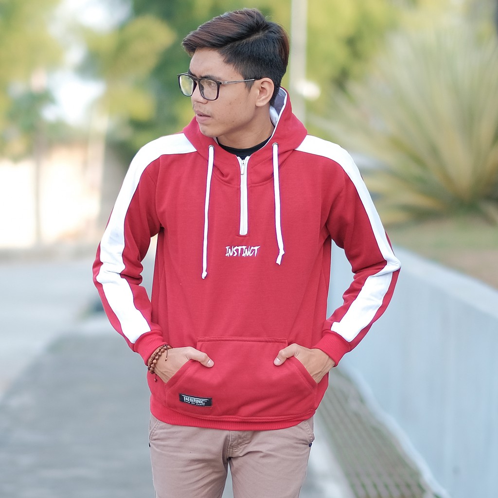 INSTINCT JAKET SWEATER HOODIE  HALF SLETING