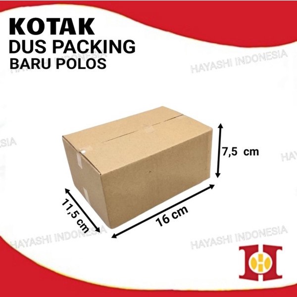 Kardus Packing Box Kotak Dus Karton Bungkus Kemasan Baru Polos - 20pc