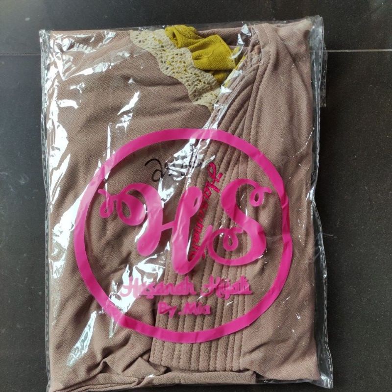 JILBAB INSTAN ASYA ORI HASANAH-Khaki/coksu