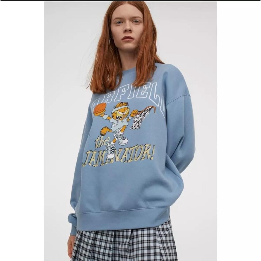 Sweater Hoodie Crewneck Nasa H*M Garfield Original Distro Tosca Premium Untuk Pria Dan Wanita