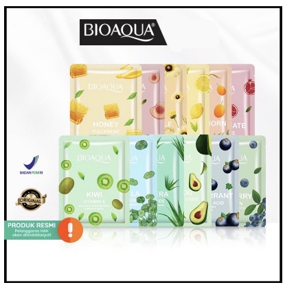 【BPOM】BIOAQUA Sheet Mask Brightening Moisturizing skin care Hydrating Essence face Mask anti aging Masker Wajah - BIO AQUA