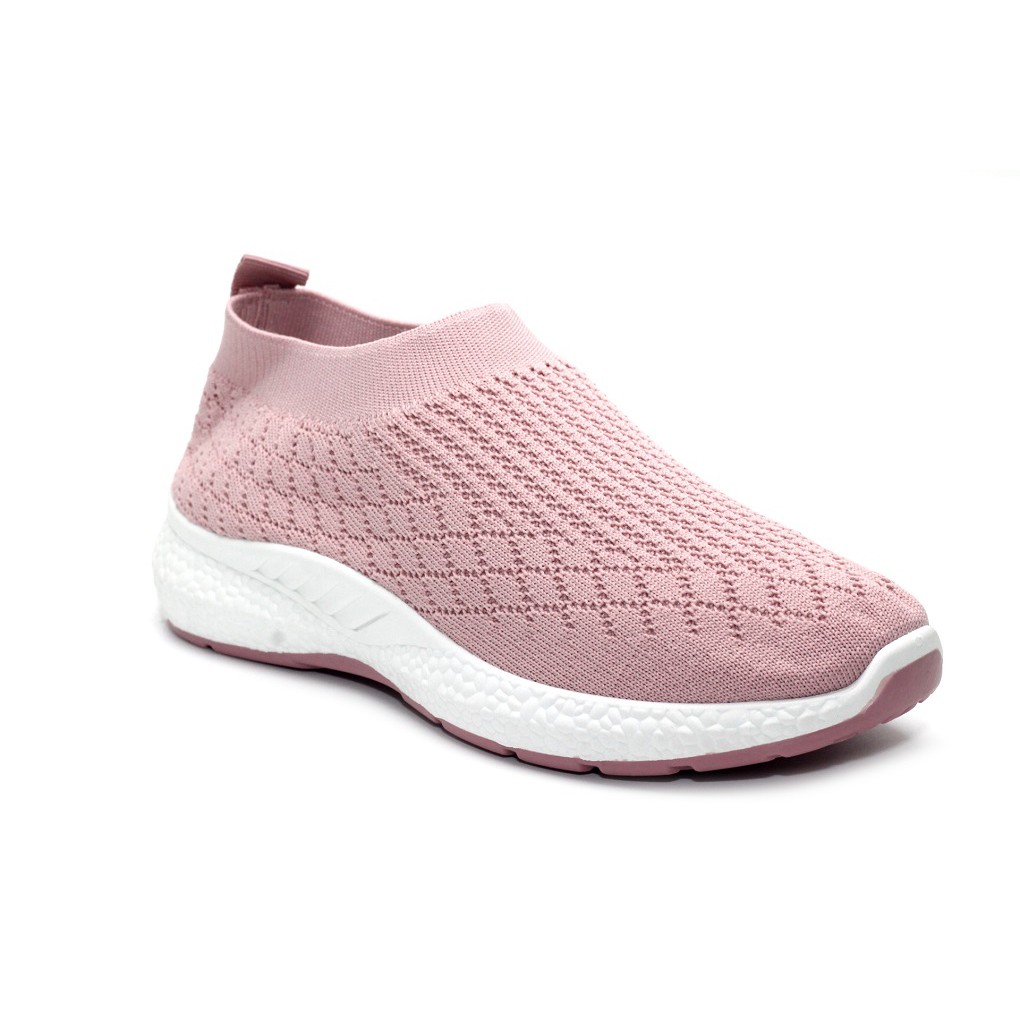 Sepatu Wanita Slip On IVORY Flyknit Import U6-2