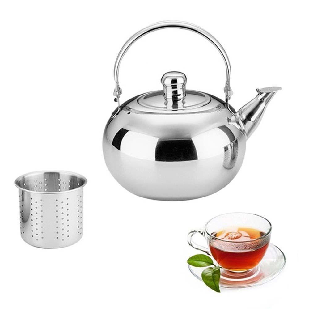 Nickolas1 Tea Kettle 1PC Removable Teh Dengan Saringan Filter Air Kopi Stainless Steel