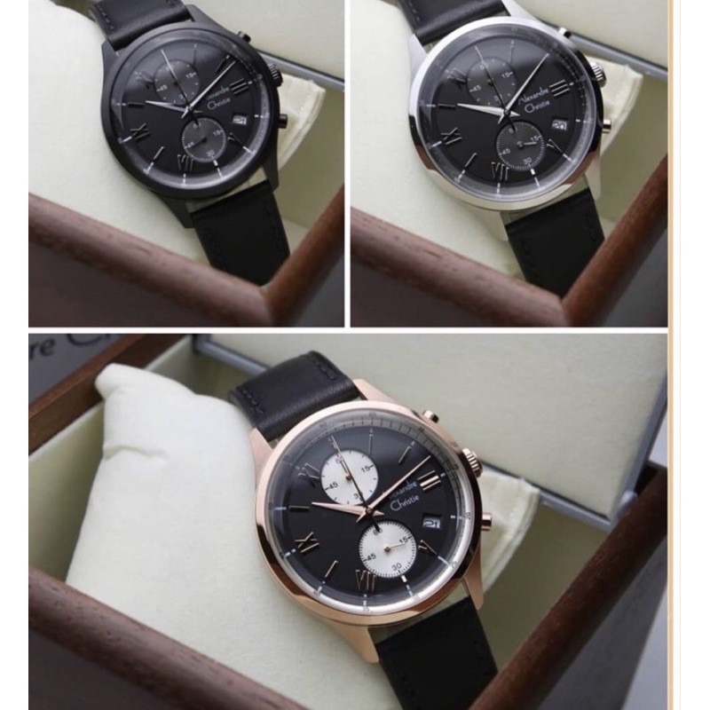Jam Tangan Alexandre Christie / Alexander Pria Chronograph AC 6575 MC Original Diameter 4,2 cm