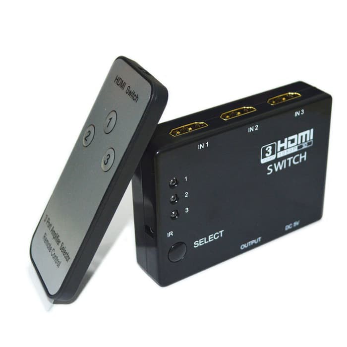 HDMI SWITCH 3 PORT FULL HD 1080P WITH REMOTE - HDMI SWITCHER