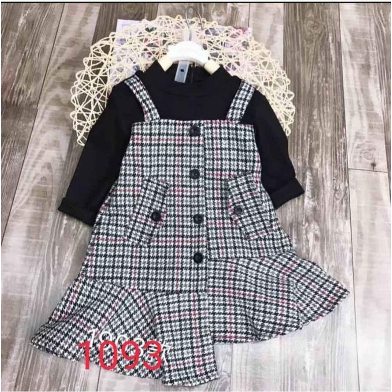 dress anak import bahqn tweed