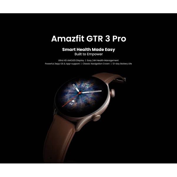 Smartwatch Amazfit GTR 3 Pro Fashion Business Watch - Garansi Resmi 1 Tahun - International