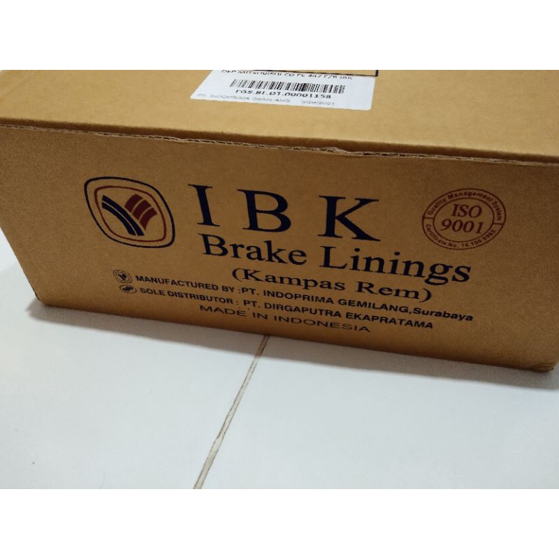 kampas rem depan/belakang canter 125ps merk IBK 1 set