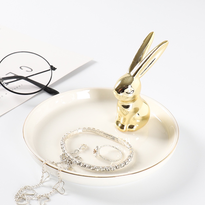 Tempat Perhiasan Aksesoris Rabbit Kelinci Tray Accesoris Jewelry/ Tempat Kunci Hiasan Meja Souvenir