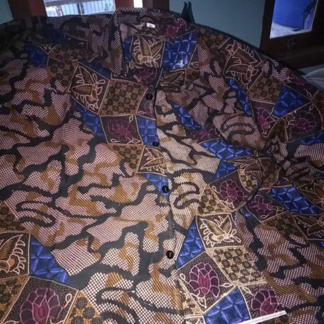 Hot Item Kemeja Hem Batik Pria Pekalongan Terfavorit Lengan Pendek Size M L Xl