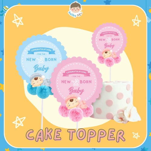 Baby Cake Topper / Baby Shower Decoration / Hiasan Kue Bayi