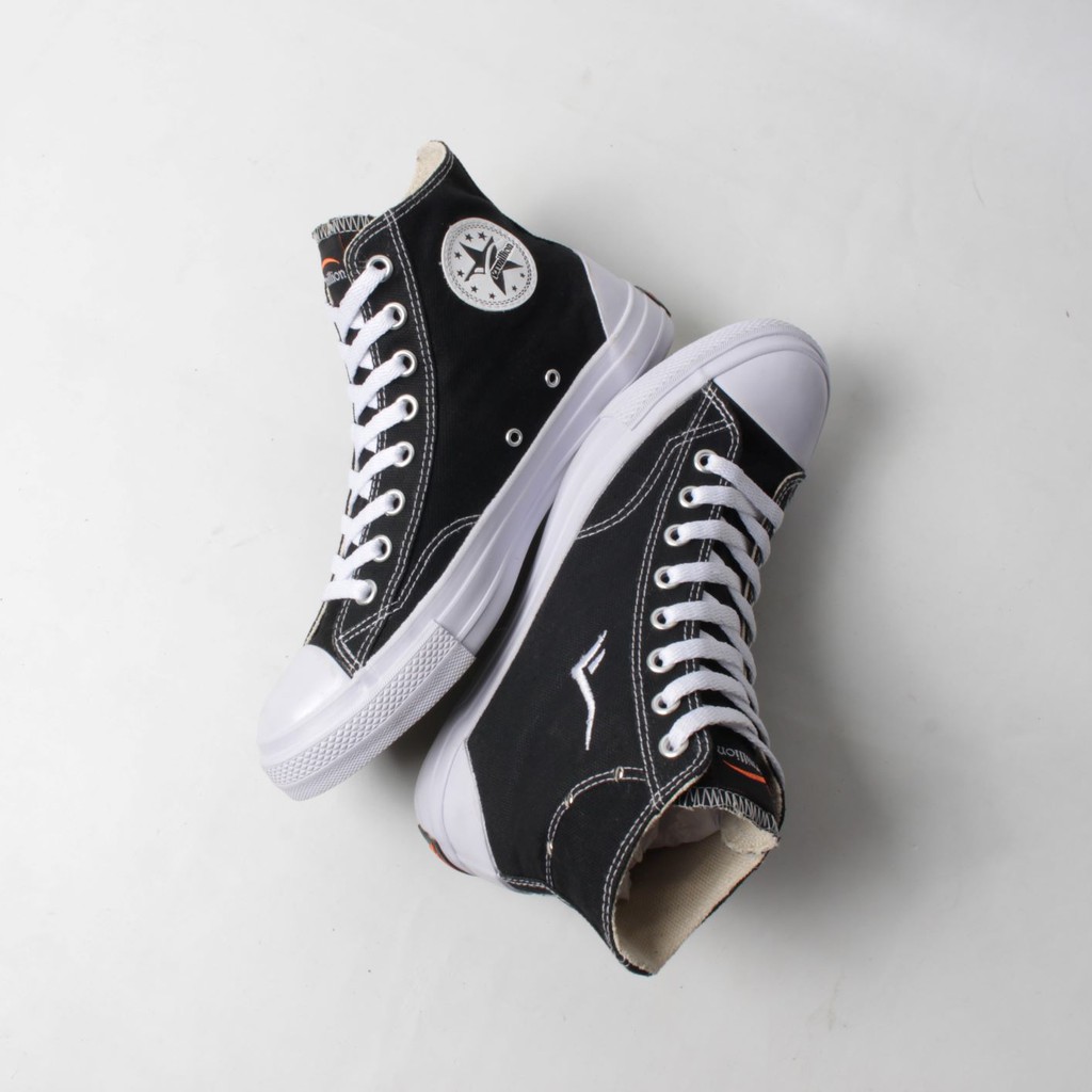 Vermillion - New Basic Highcut Black White