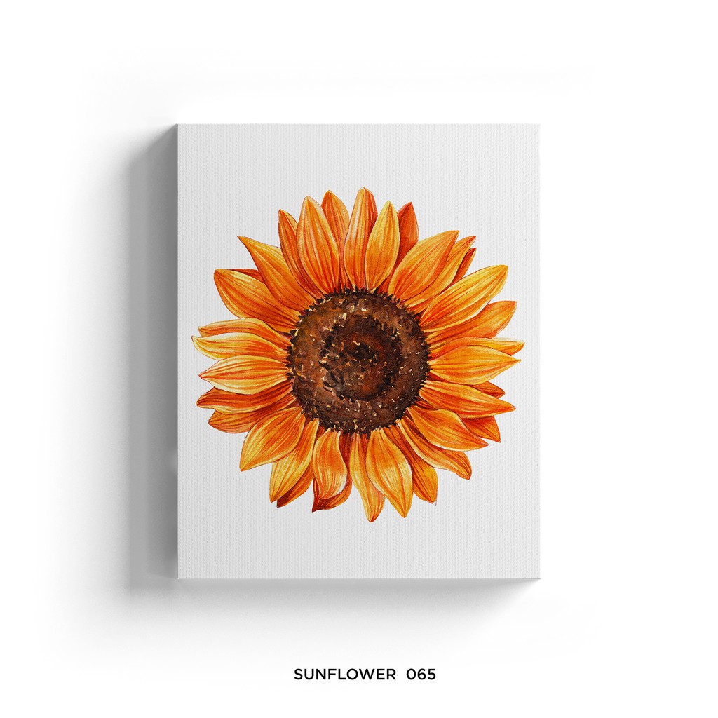 Lukisan Dekorasi Sunflower Poster Kanvas Hiasan Dinding Bunga Matahari 20x25cm Shopee Indonesia