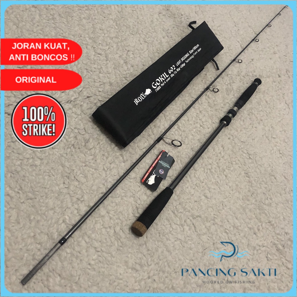 Alat Pancing Joran Pancing IROLY Gokil 602 180cm Carbon Solid Light Jig Full Fuji Alconite Joran Pan