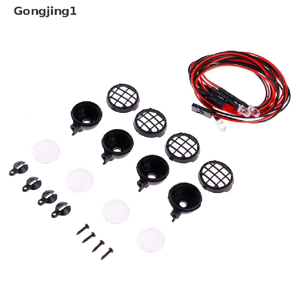 Gongjing1 4Pcs Kap Lampu Sorot led Untuk Atap Mobil rc crawler axial scx10 Skala 1: 10