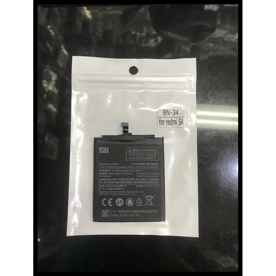 Baterai Xiaomi Redmi 4A. Redmi 5A. Redmi Is. Redmi 5X/A1 Original