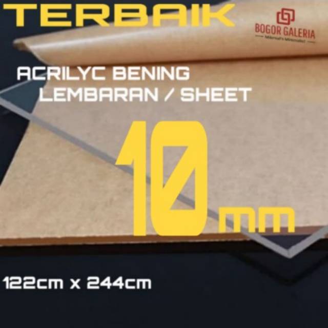 Akrilik / Akrilik Lembaran / Custom Akrilik Lembaran 10mm Bening