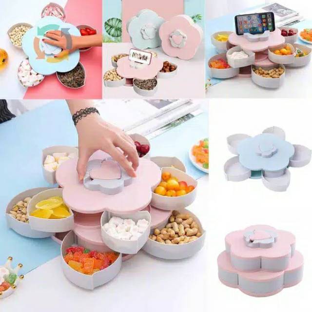 PROMO [1400gr] H086  TOPLES BUNGA PUTAR 2 SUSUN   , TOPLES BUNGA PUTAR CANDY