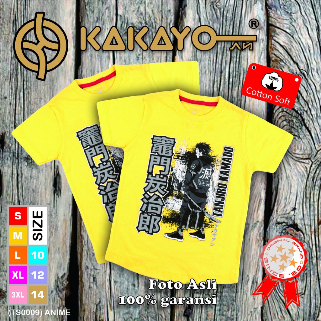 Kakayo Kids/Kaos/Tshirt/Anime/Premium/Atasan/Baju/Anak Laki Laki/Sablon Raster/100%Cotton Soft