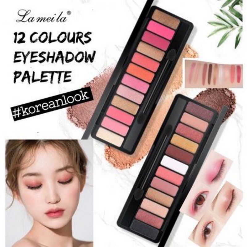 LAMEILA EYESHADOW 12 WARNA,EYESHADOW NUDE COLOUR