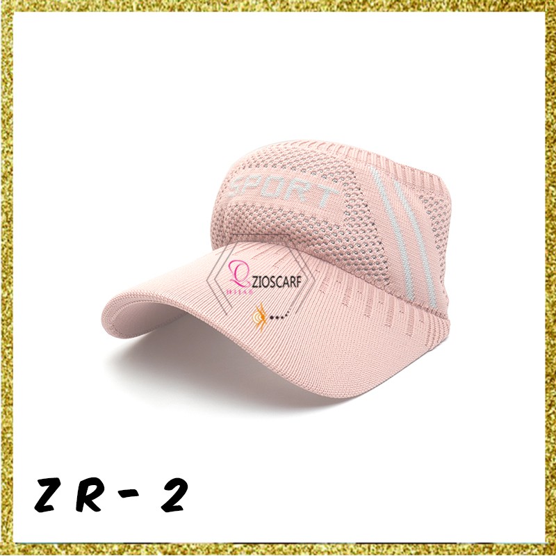 TOPI SENAM WANITA SUMMER ZUMBA SEPEDA PANTAI SPORT ANTI UV TENIS TENNIS GOLF KOREA WANITA PRIA ZR