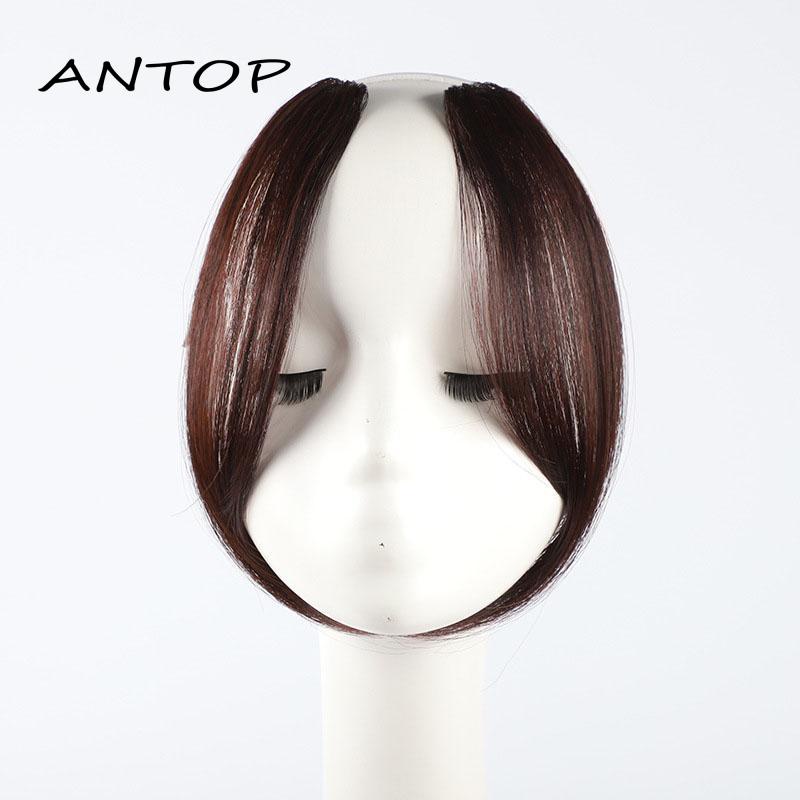 Wig Rambut Poni Wanita Model Klip Lengkung Natural