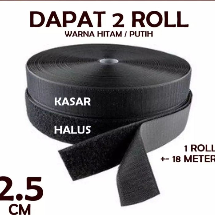 

Sale (1 Set) Perekat Velcro Magic Tape 1 Inch (2,5 Cm) Per Roll Promo