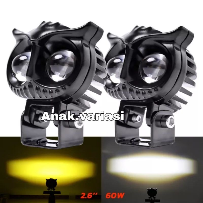 LAMPU TEMBAK LASER OWL LED 2 MATA/LAMPU TEMBAK LASER OWL D2 LASER 2 MATA/LAMPU SOROT LASER 2 MATA/LA