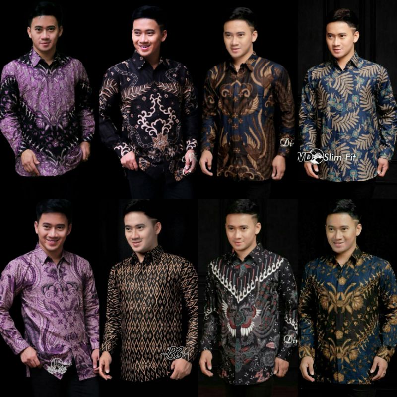 Baju Kemeja Batik Pria Dewasa Murah Lengan Panjang Modern Kondangan Mewah Premium