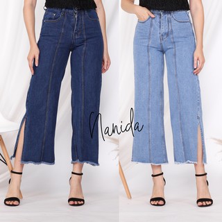 Nanida Celana  Kulot  Jeans  Wanita Cullote Jeans  List Slit 