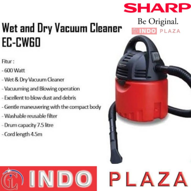VACUUM CLEANER SHARP EC-CW60 basah dan kering - 600 Watt
