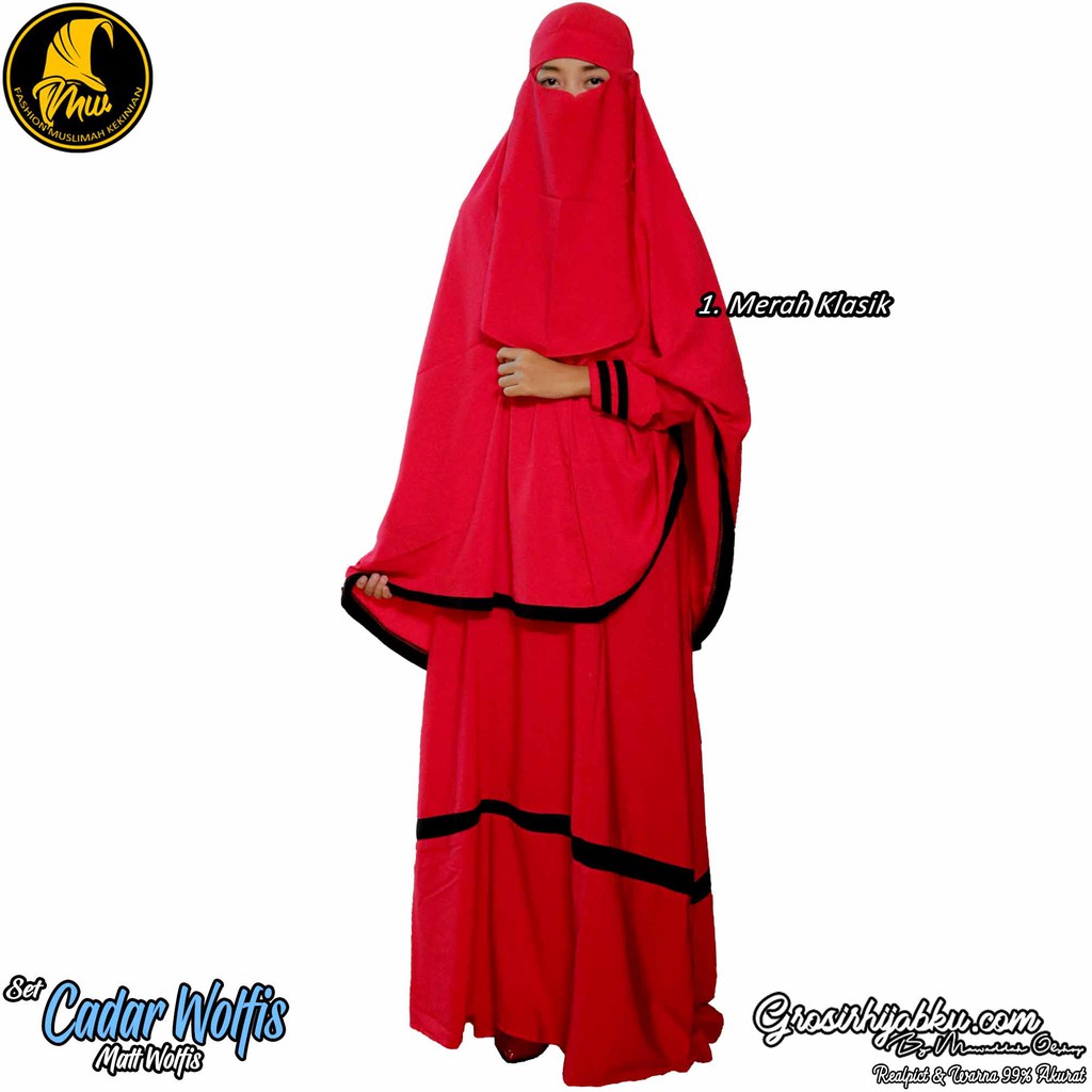 Set Gamis / Gamis Set Cadar / Gamis Wolfis / Set Cadar Wolfis (Cadar)