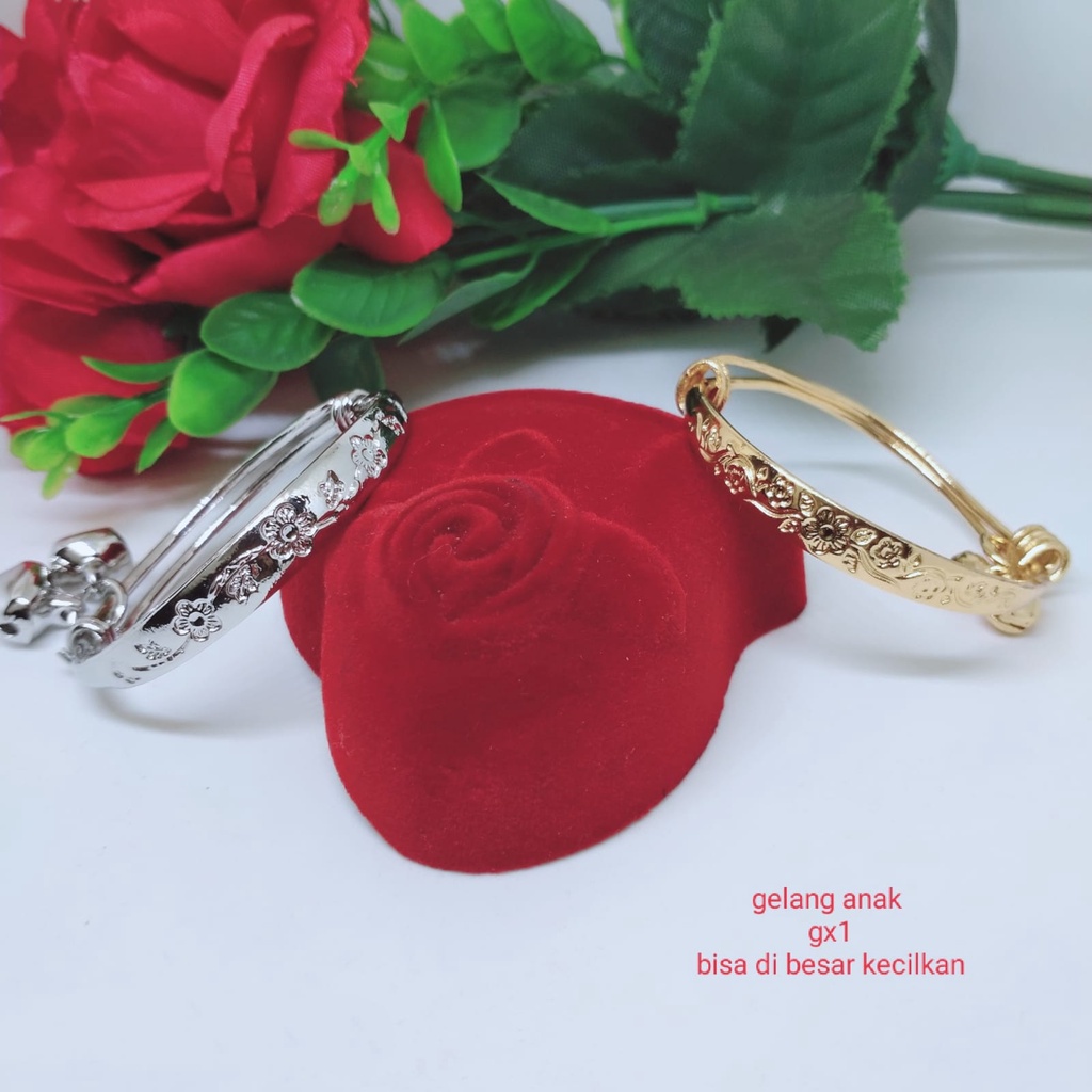 Gelang Tangan Bangle Anak Wanita Titanium Xuping Perhiasan Aksesoris Fashion Lapis Emas Anti Karat