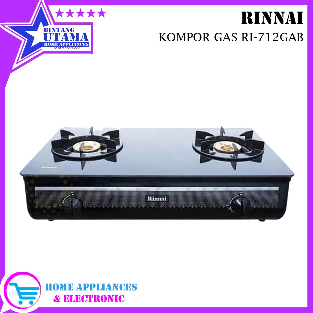 Jual Kompor Gas Rinnai Ri 712 Ga B Ri712 Gab 712gab 2 Tungku Garansi Resmi Termurah Bintang Shopee Indonesia