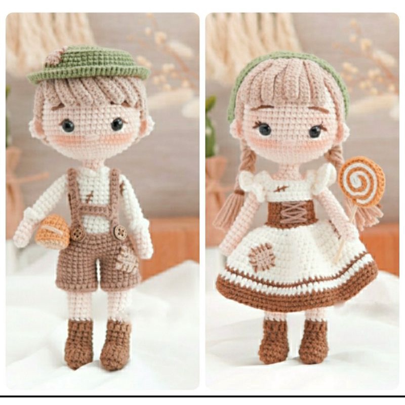 boneka amigurumi hansel and gretel