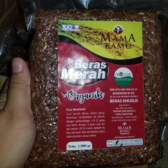 Jual Beras Merah Organik 1kg Vacum Shopee Indonesia